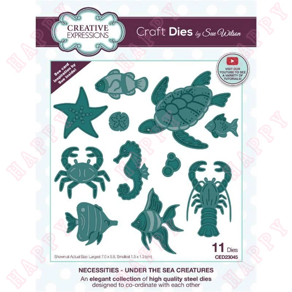 

2022 Necessities Under the Sea Creatures Craft Cutting Dies Diy Scrapbooking Paper Greeting Cards Making Decor Embossing Molds