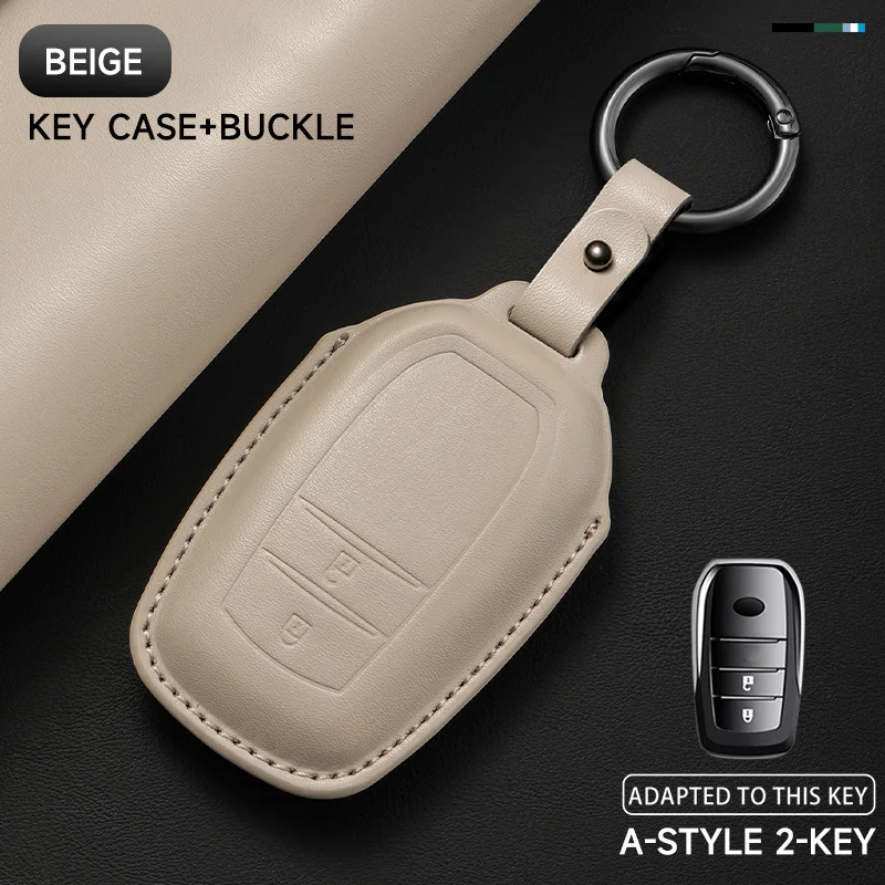 

Чехол для ключей из натуральной кожи, сумка для ключей для Toyota Crown Hilux Prius Camry Corolla CHR C-HR RAV4 Land Protect, набор аксессуаров