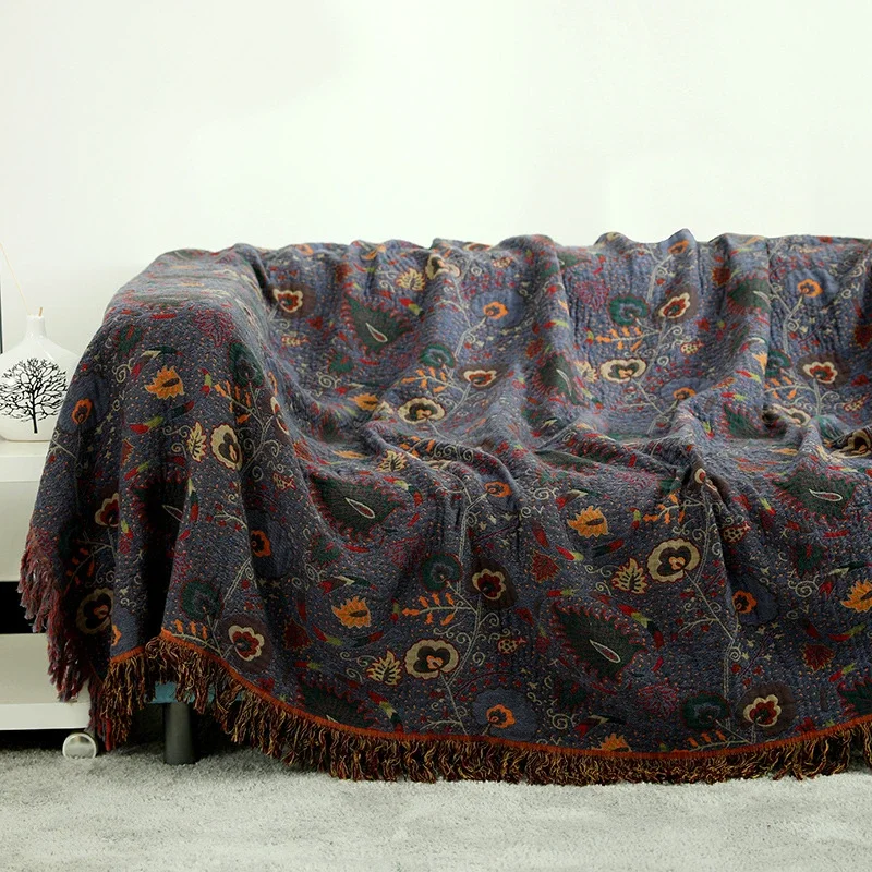 

Japanese-Style Cotton Four-Layer Double-Sided Sofa Cover Cloth Towel Quilt Sofa Cushion Cover Blanket