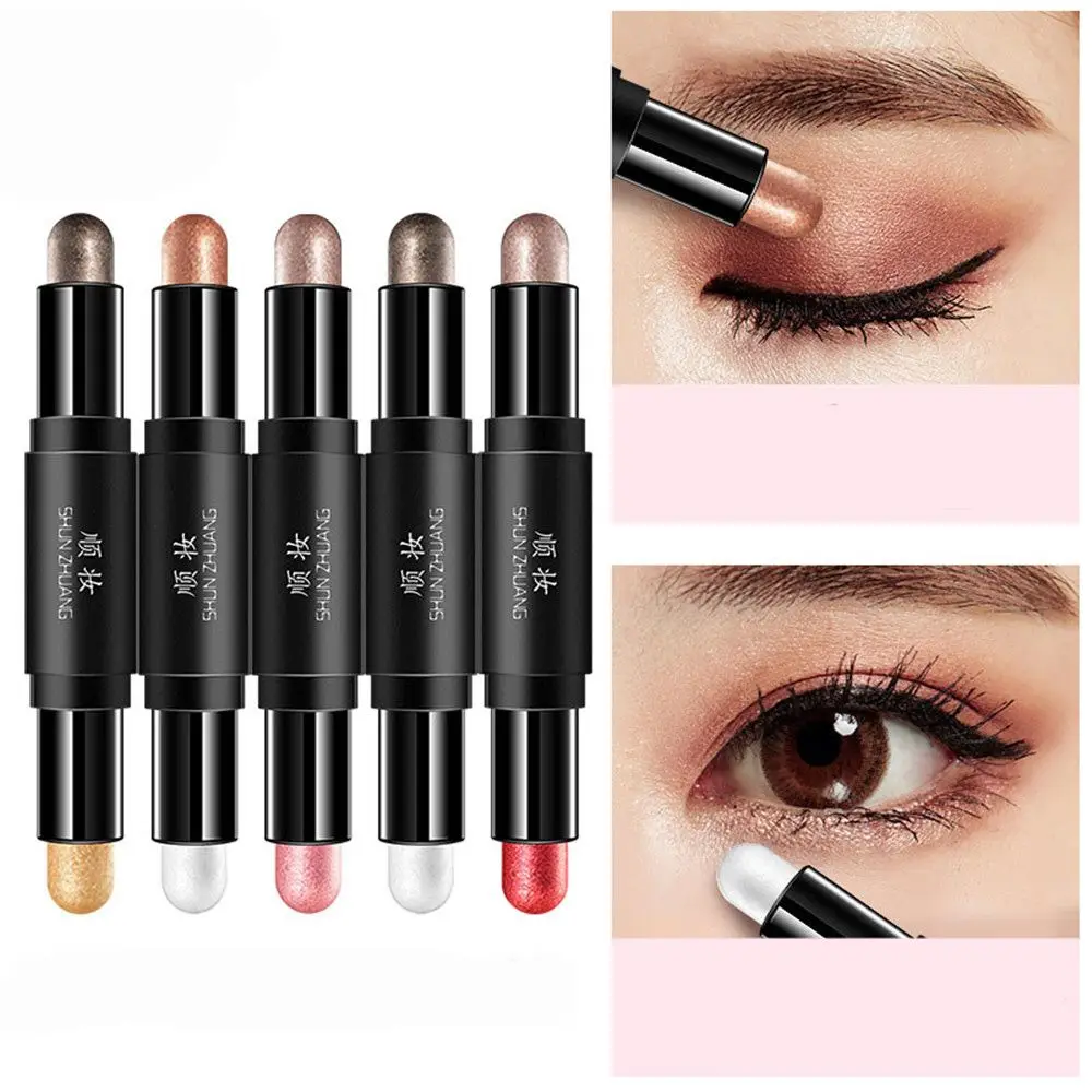 Косметические стойкие высокопигментированные тени для век двухсторонние