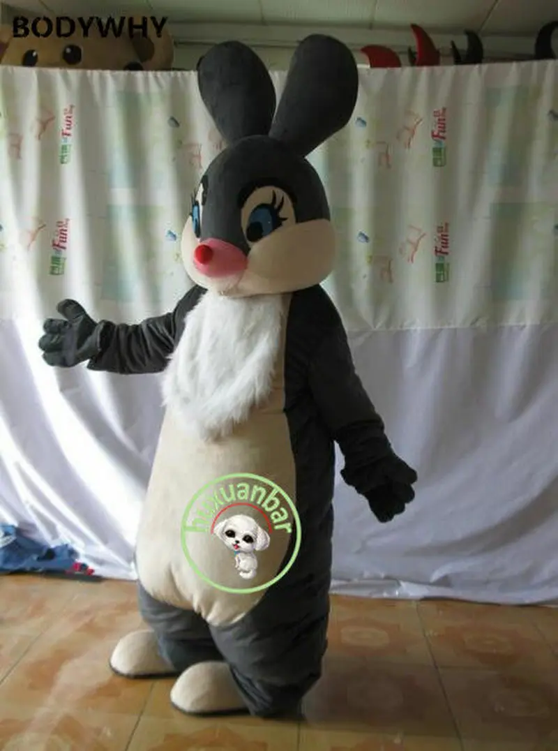 Пасха 2020 Новинка серый цвет искусственная кожа костюм талисман Косплей Взрослый