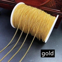 251020mt copper chain wholesale pipe beaded cable connection clip beads chain diy necklace bracelet jewelry making supplies