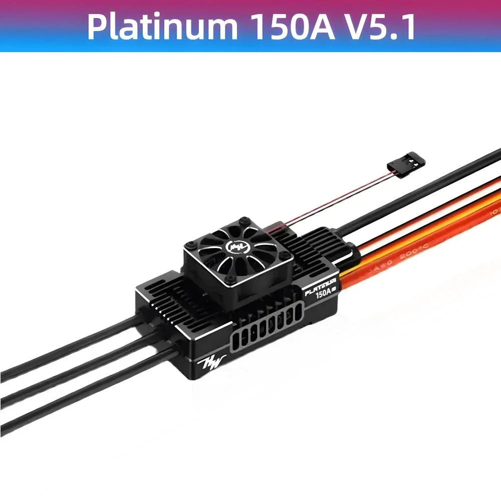 Фото РоРуС ​ Бесколлекторный регулятор скорости HOBBYWING Platinum 25A 40A 80A 120A 150A 180A 260A 32-битный для радиоуправляемых вертолетов и самолетов с фиксированным крылом №5