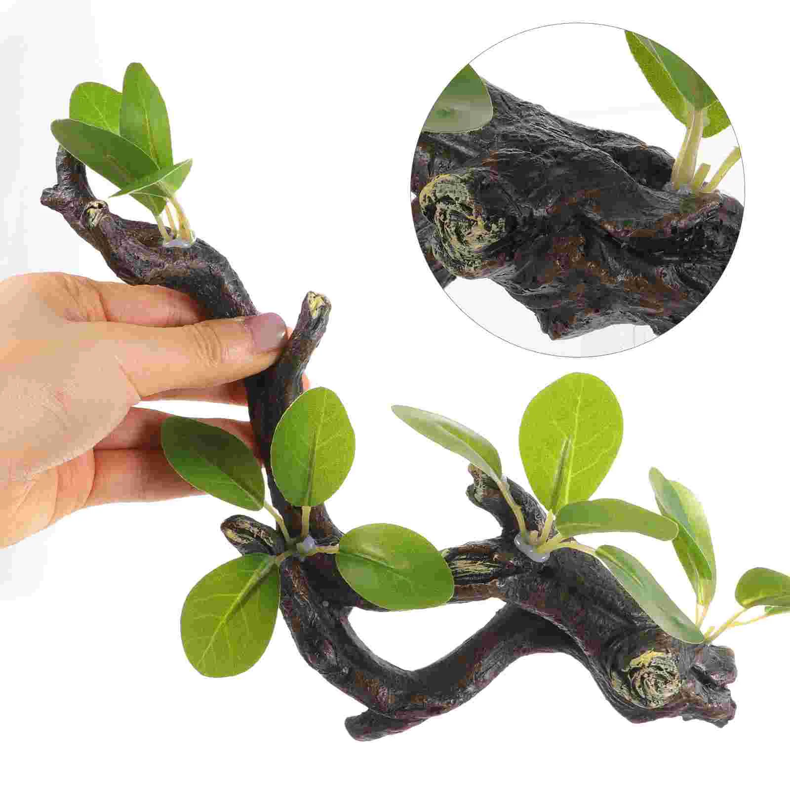 Имитация ветвей смолы аксессуары для аквариума-лягушки контейнер животных