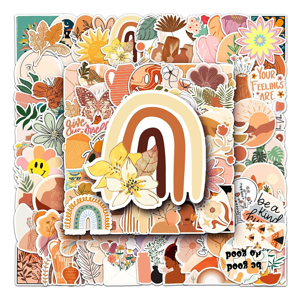 

10/30/50/100PCS Bohemian Aesthetic Graffiti Stickers Art Decal Skateboard Laptop Phone Luggage Guitar Cool Waterproof Sticker