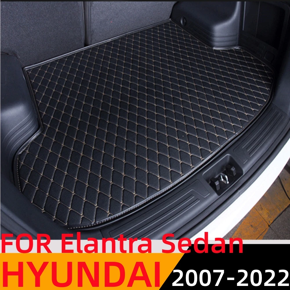 

Sinjayer Car Trunk Mat ALL Weather AUTO Tail Boot Luggage Pad Carpet Flat Side Cargo Liner Cover For HYUNDAI Elantra Sedan 07-22