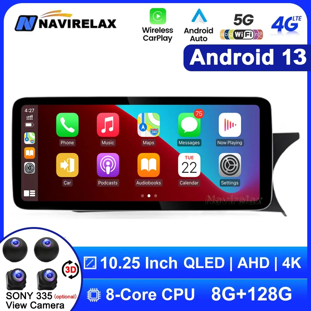 

10.25" Android 13 For Mercedes Benz C Grade W204 2011 - 2014 RHD Car Radio Carplay Auto Stereo GPS 4G Navigation Video NTG 4.5