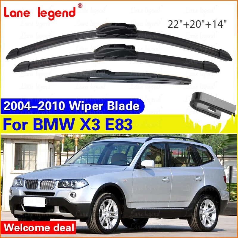 

3 шт. комплект передних и задних щеток стеклоочистителя для BMW X3 E83 2004 2005 2006 2007 2008 2009 2010 щетки для лобового стекла