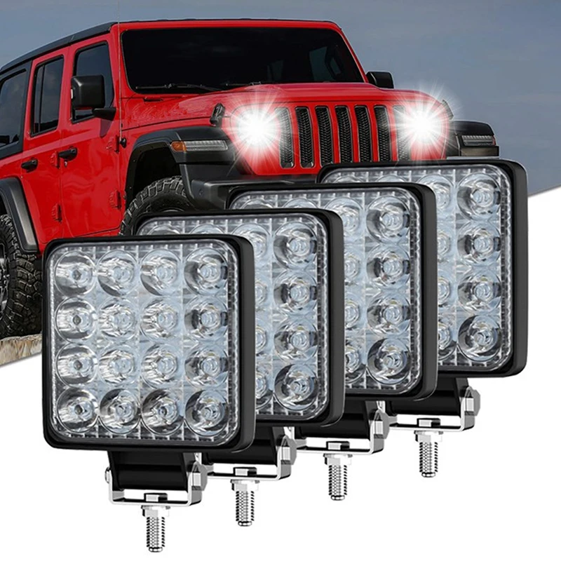 

48W Car Work Lights Super Bright LED Spotlight for Car 12V Driving Fog Lamps Car LED Worklight
