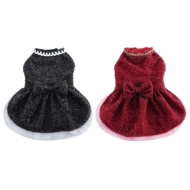 

Одежда для собак, платье, женская кружевная юбка, дышащий блестящий костюм без рукавов для маленьких собак и кошек, Электронная одежда для д...