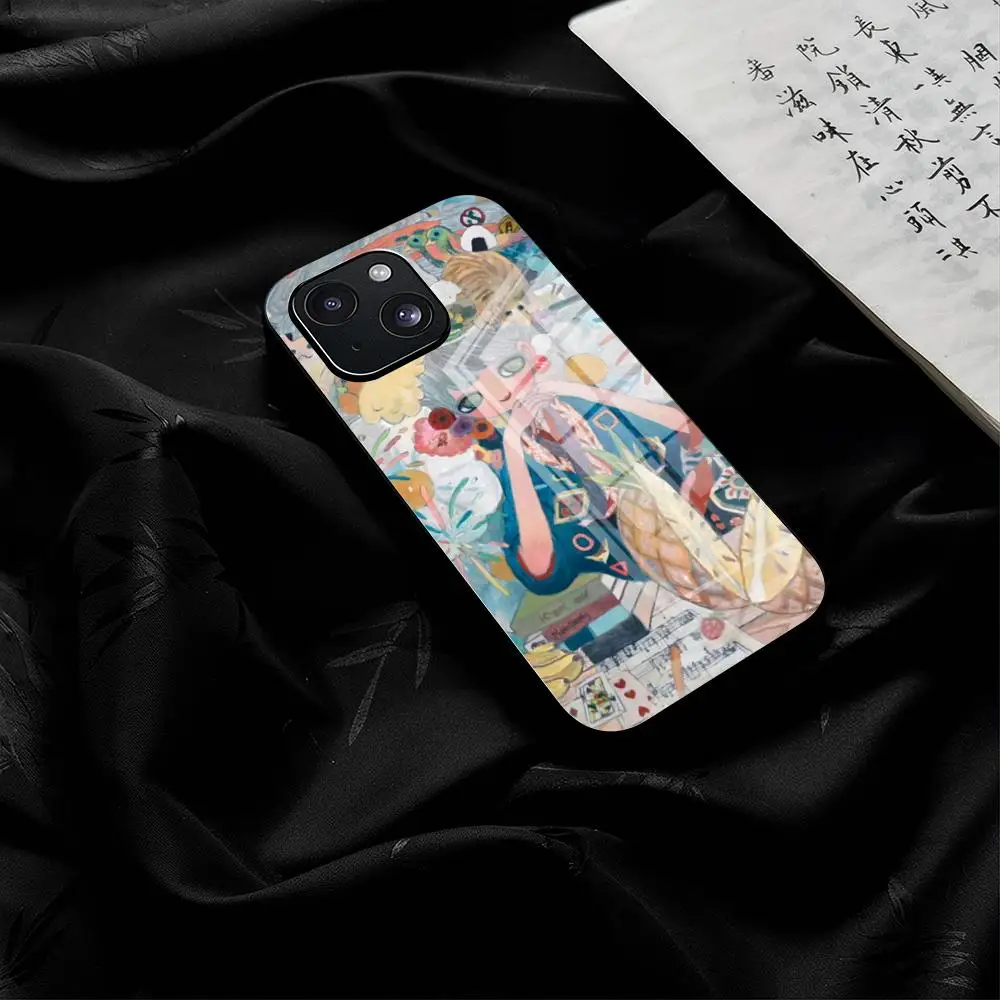 Чехол Aya T-Takano для iPhone 17 Air 16 E 15 Plus Pro Max, стеклянная крышка-рамка, жесткий корпус (art.: 3920dc1337ec6) - 3920dc1337ec6
