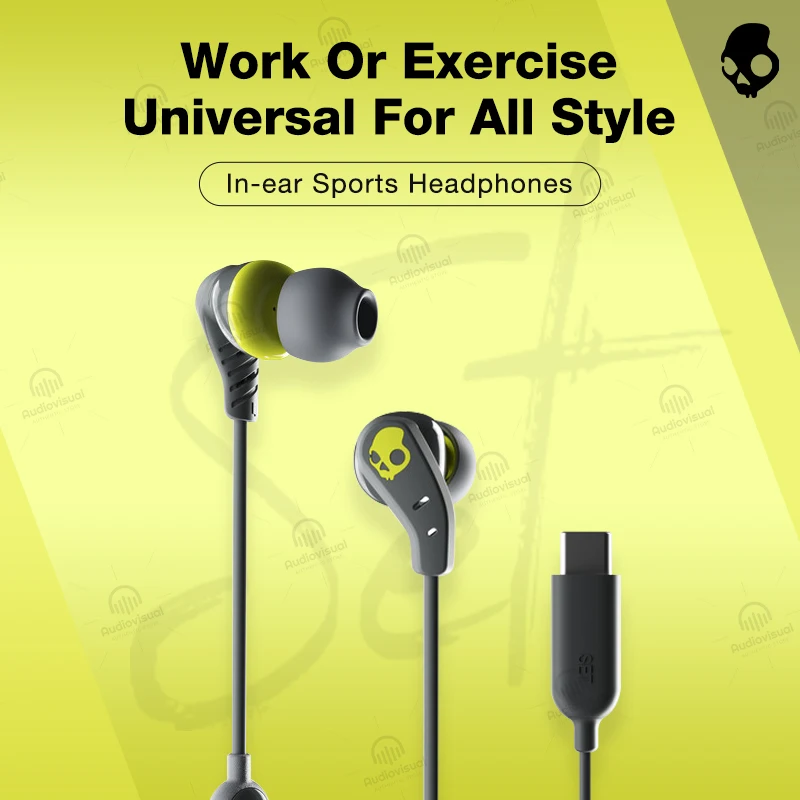 Наушники-вкладыши Skullcandy IPX4 с защитой от влаги и пота проводным управлением