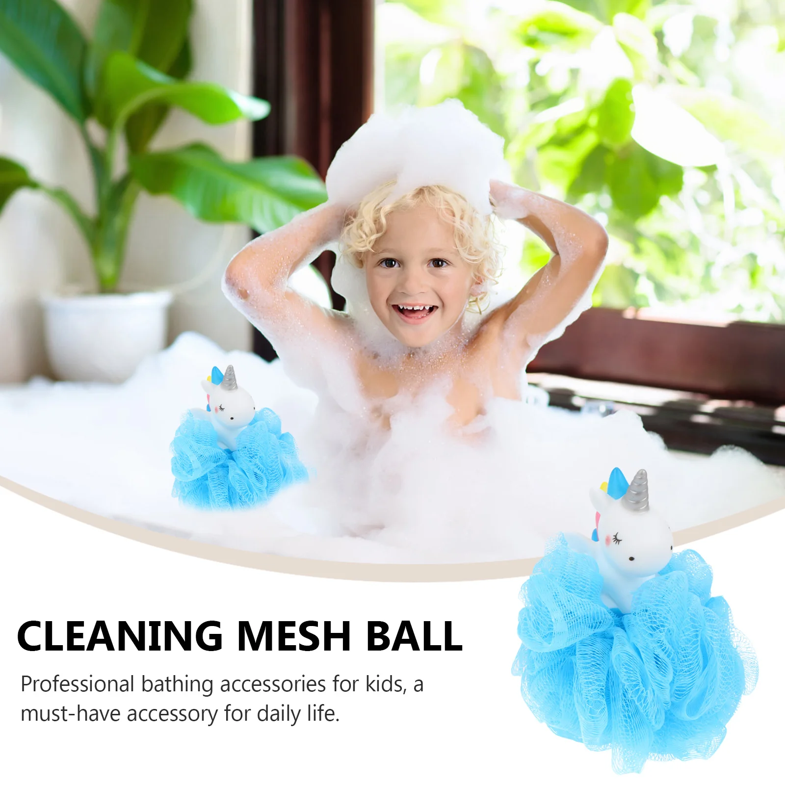 Единорог шарик для ванны скруббер пуфы душа сетка малышей детей детская ванночка