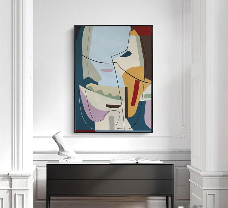 

Абстрактная картина для настенного интерьера с изображением планшетов живописи