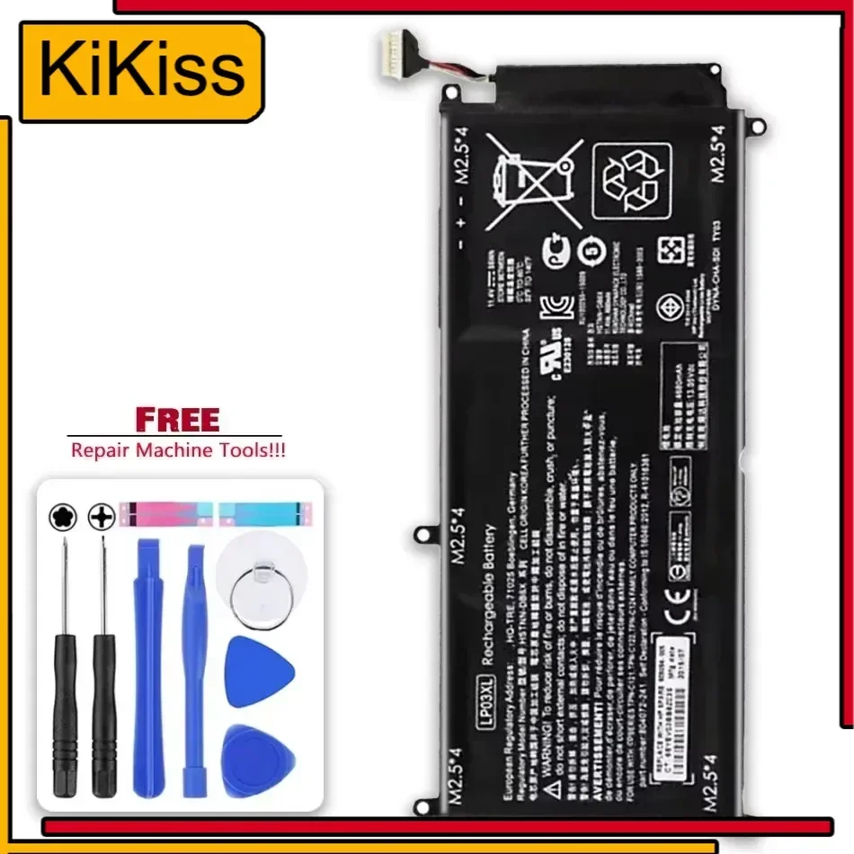 Аккумулятор LP03XL 4680 мАч для HP Envy 15 15-ae020TX TPN-C124 TPN-C122 807417 -005 HSTNN-DB7C DB6C Ноутбук Bateira