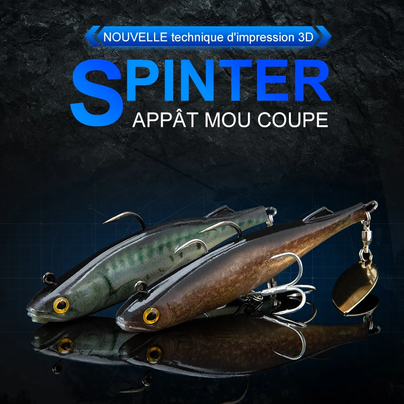 

Kingdom SPINTER Pre-Rigged Jid Head Soft Fishing Lures Paddle Tail 57g 32g 21g Swimbaits for Bass Fishing For Trout Pike