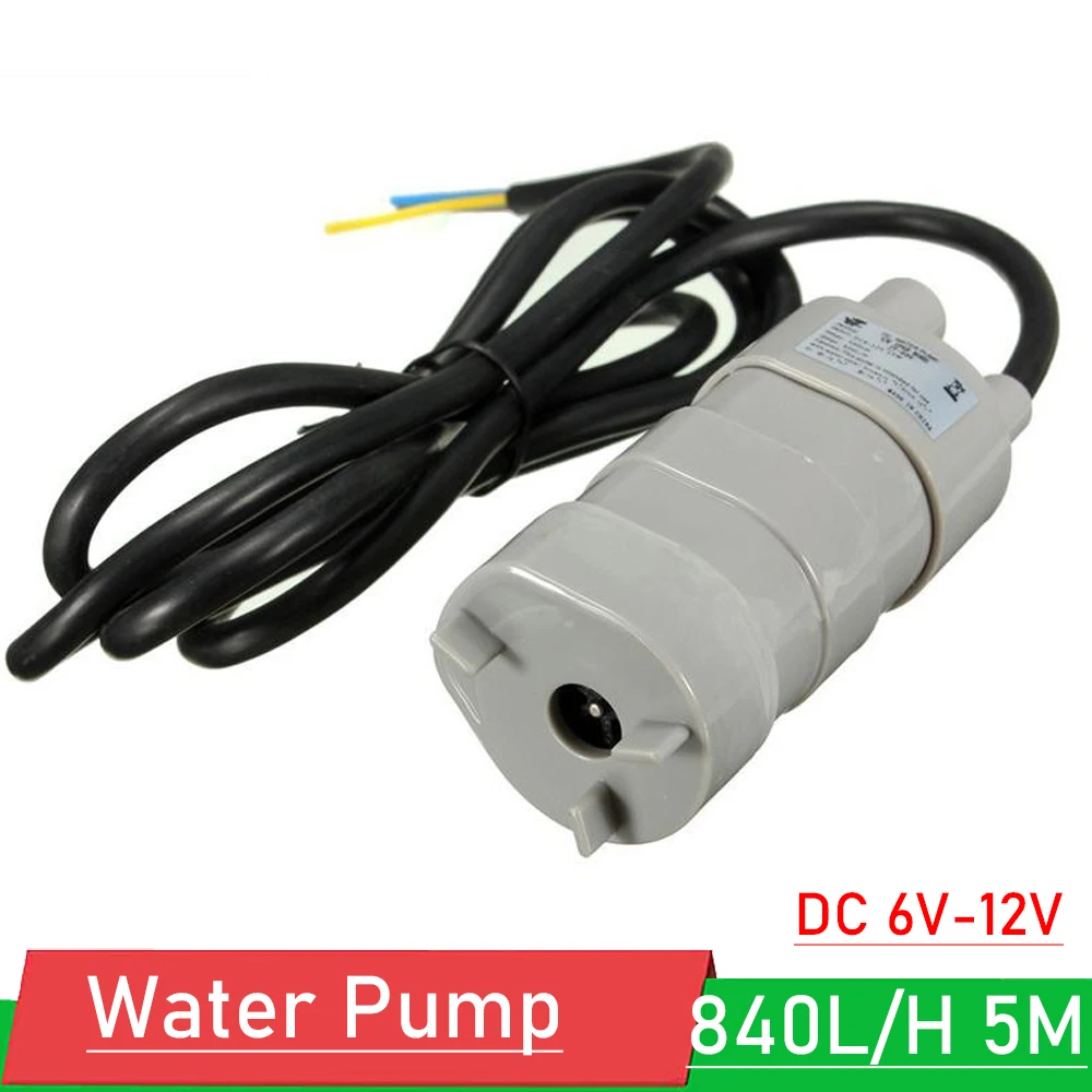 

DYKBmetered DC 12V Submersible Pump Under Water Pump Bath Pump 840L/H 5M brushed motor for Cutting Machine bath machine water