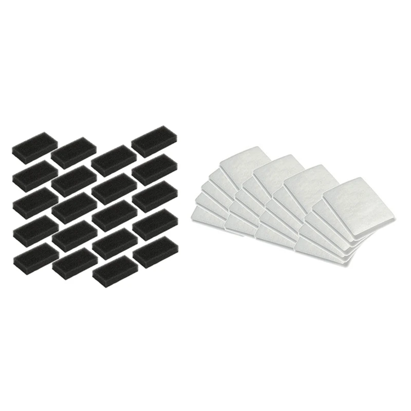 

40 Pcs Reusable CPAP Foam Filters-CPAP Filters, 20 Pcs Black & 20 Pcs Whtite