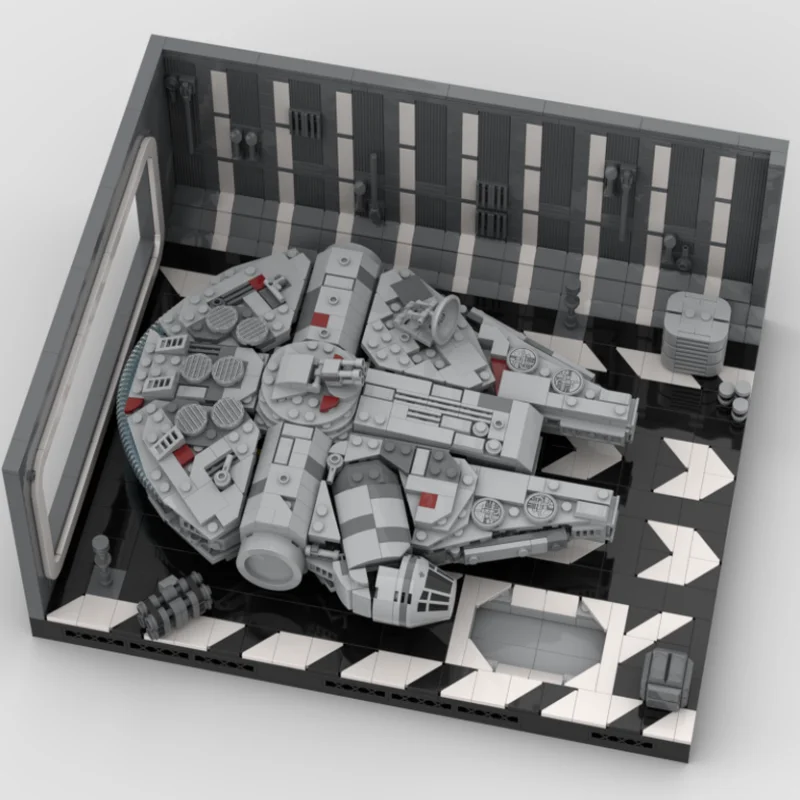 Новый космический корабль MOC Empire, индивидуальная база для дисплея, сделай сам, сборка, строительные блоки из мелких частиц, игрушечная модель, детский подарок Hangar (art.: 3920cd5ea7f06) - 3920cd5ea7f06