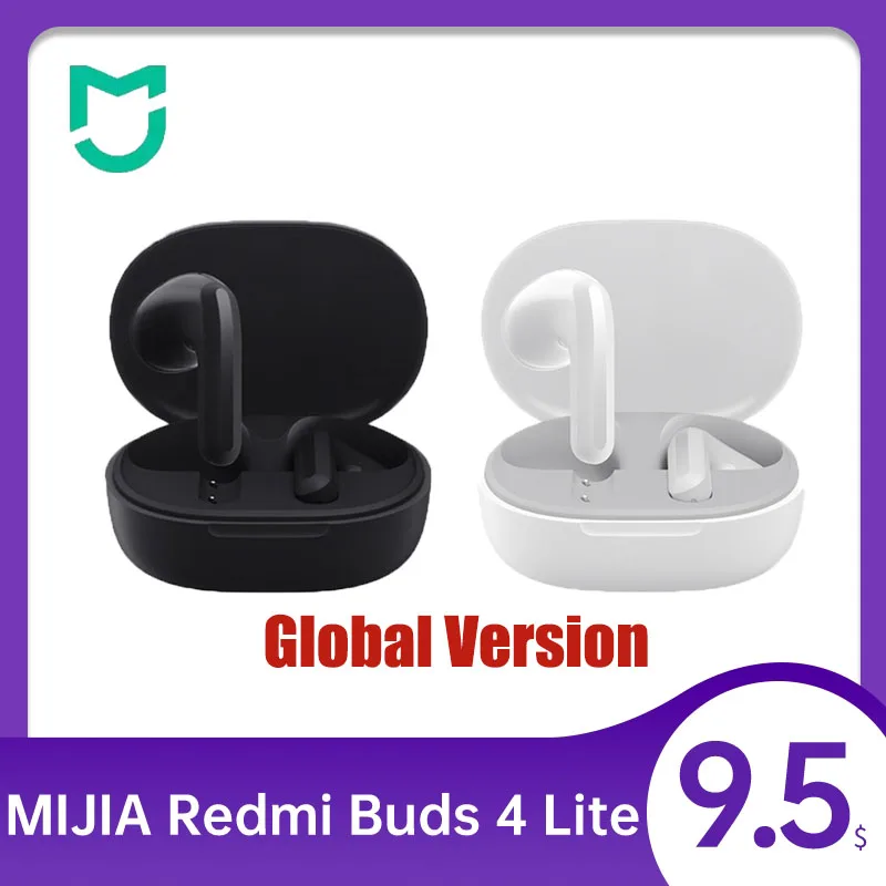 

MIJIA Xiaomi Redmi Buds 4 Lite Bluetooth Earphone 5.3 TWS Active Noise Reduction Headphones 20 Hours Battery Life IP54 Earbuds