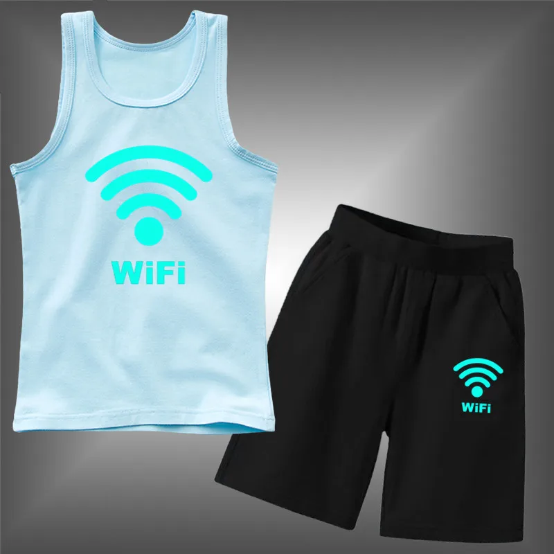 Комплект Спортивной Одежды Для Мальчиков — Люминесцентная Футболка Без Рукавов