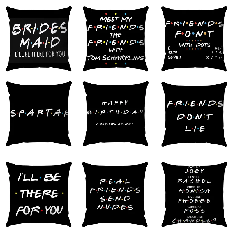 30cmx50cm 50CMX50CM black background friends Short plush fabric rectangle throw pillow covers cushion cover decorative pillows |