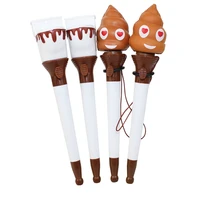kawaii new funny toilet poop ballpoint pen bounce pens to joke fun poo decompression pens kids novelty gifts stationery