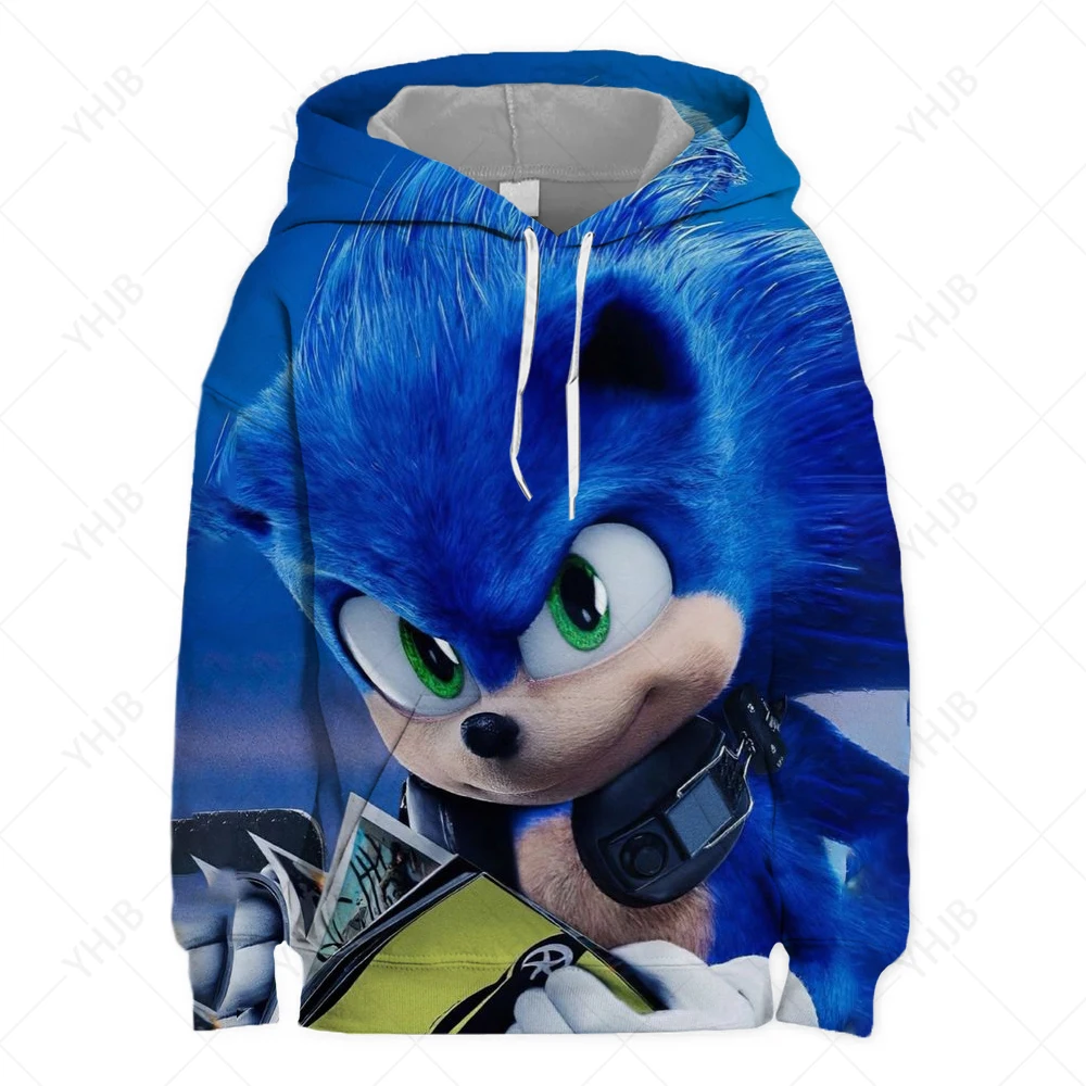 Kids SONIC RACING Cosplay Hoodie Jacket Costumes pocket Cartoon Sweatshirt Tops Outfits Spring Children Halloween Thin Coats