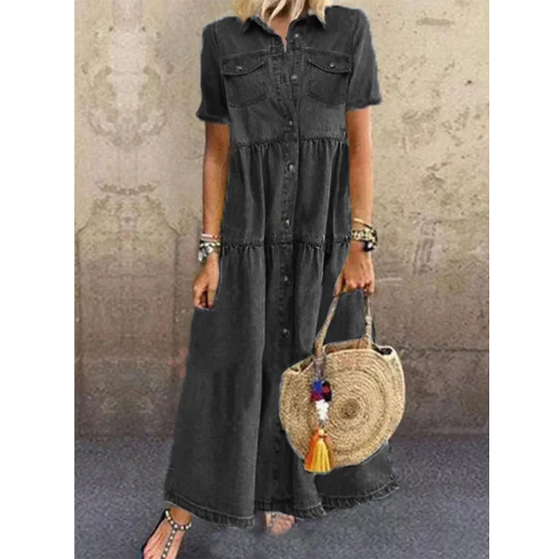 

Retro casual denim dress