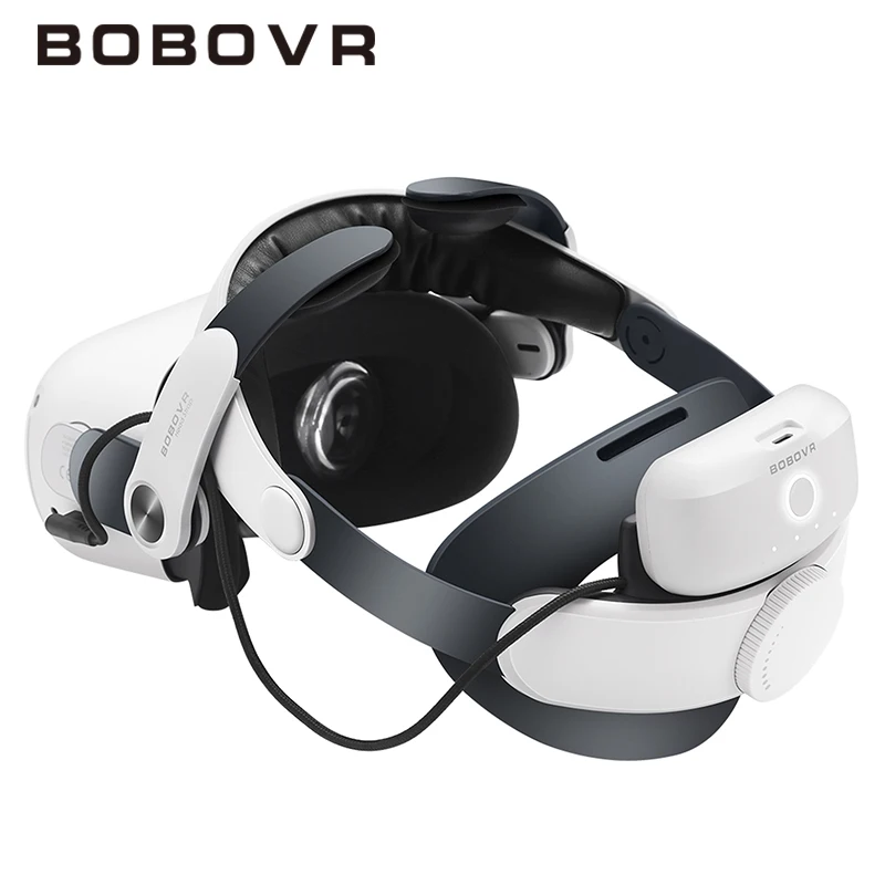 BOBOVR M2 Pro Battery Head Strap For Oculus Quest 2 Elite Halo Strap with 5200mAh Battery Pack for Meta Quest2 VR Accessories