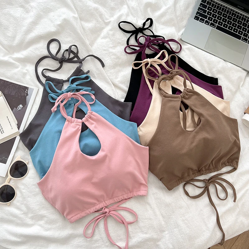 Модная пикантная майка с открытой спиной Женский ажурный дизайн элегантная