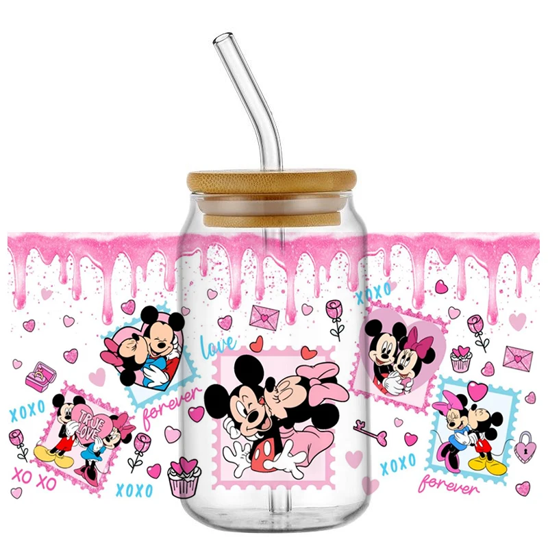 Miniso смешанный мультяшный герой 16OZ UV DTF обертки для чашек переводная наклейка