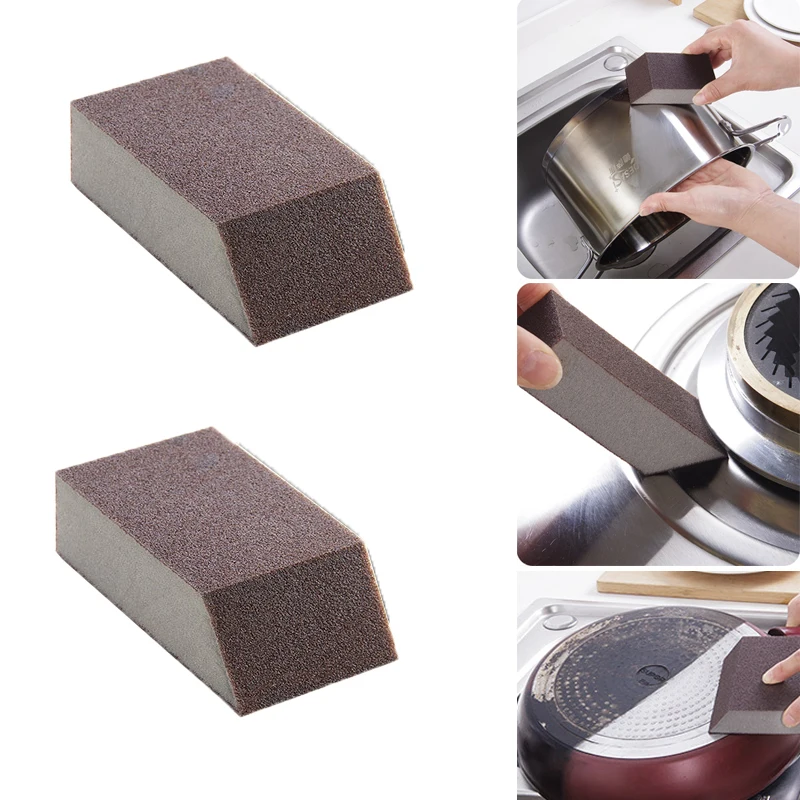 

2/4pcs Emery Magic Sponge Eraser Melamine Sponge Kitchen Office Bathroom Cleaner Removing Rust Cleaning Brush Sponges