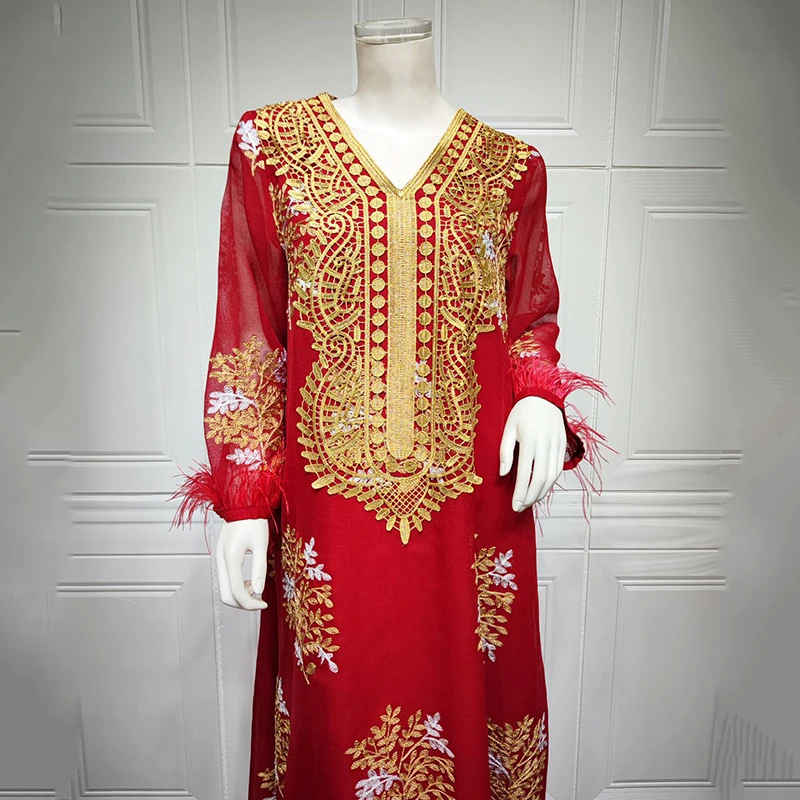 Embroidery Printed Abayas For Women Summer Long Sleeve Dress 2022 Plus Size Eid Mubarak Dubai Muslim Middle East Fashion Abaya