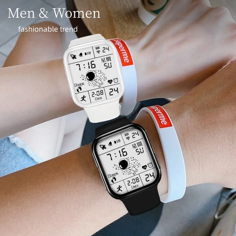 Men Women Multifunctional Smart Watch Waterproof Date Clock Stopwatch Electronic Watches Big Dial Digital Girl Boy Student watch