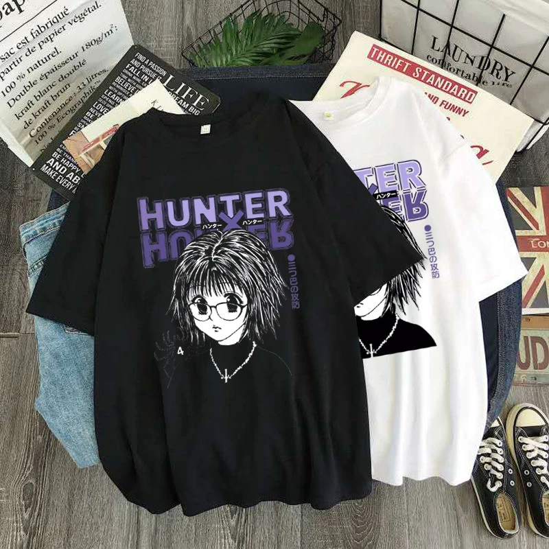 Женская футболка с принтом Hunter X коротким рукавом и графическим модная уличная