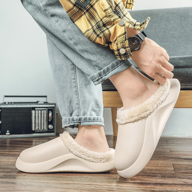 Sandals Women Plush EVA Slippers Household Winter Non-slip Men's Indoor Shoes Unisex Indoor Plus Size Warm Slippers
