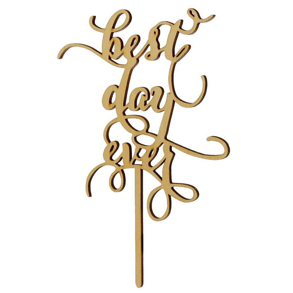 

Деревянные буквы, лучший день, свадьба, топперы для тортов, фотоаксессуары