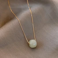 2022 new natural stone pendant gold short necklace korean fashion jewelry party womens luxury necklace accessories girls gift