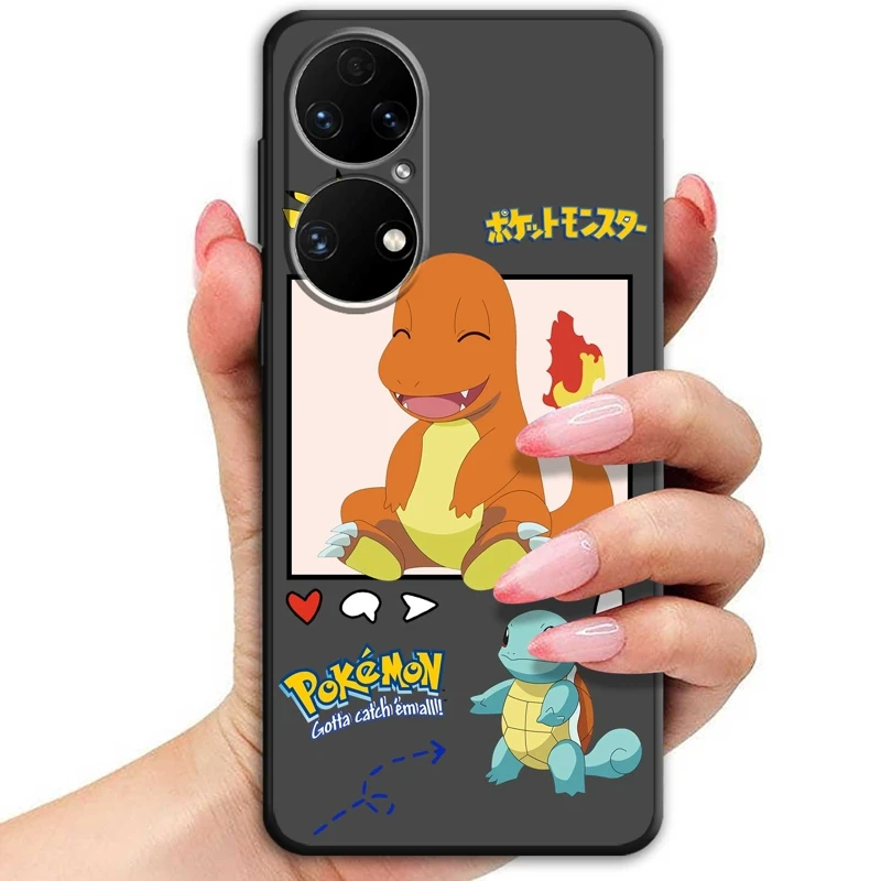 

For Huawei Nova 9 SE Y9 2019 8i P20 P Smart z P30 Lite P40 Y7 P10 Y90 P30lite Pokemon Charmander Anime Pikachu Coque Case