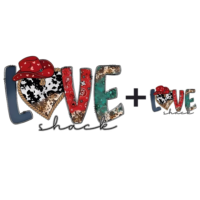 Ковбойская шляпа LOVE, теплопередающие наклейки на одежду, железные нашивки, аксессуары для рубашек «сделай сам», наклейка для одежды, наклейка, оптовая продажа с фабрики