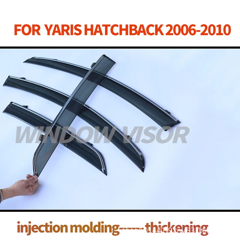 Фото Дефлекторы окон (ветровики) для Toyota Yaris XP90 2005-2010 №3