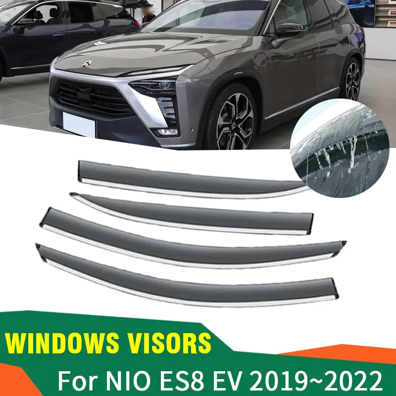 4 шт. автомобильные дефлекторы для NIO ES8 аксессуары EV 2019 2020 2021 2022 навесы дефлектор