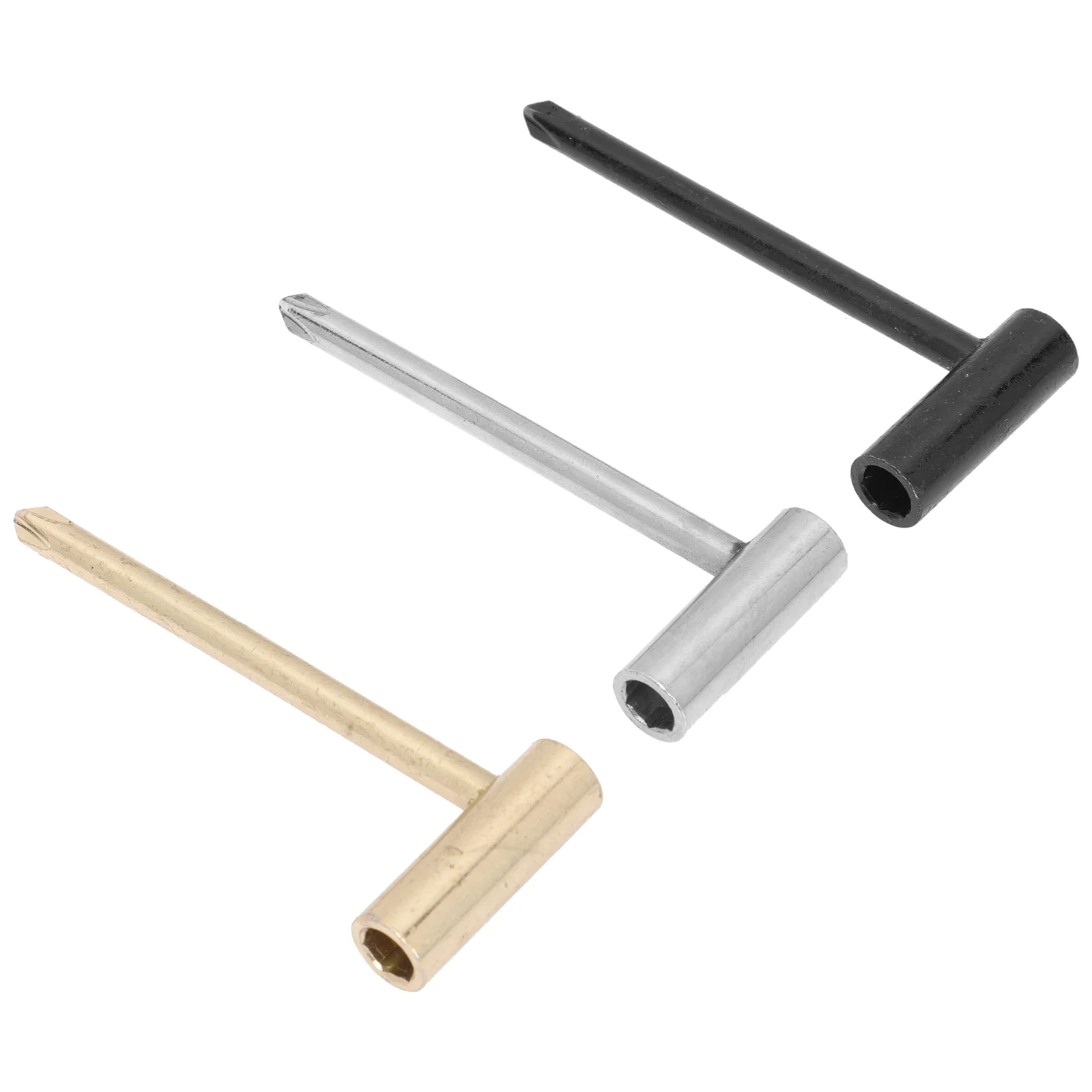 

3Pcs Alloy Wrenches Electric Guitar Parts Electric Guitar Crank Handle Truss Rod Hex Box Wrenches Electric Guitar Crank Lever