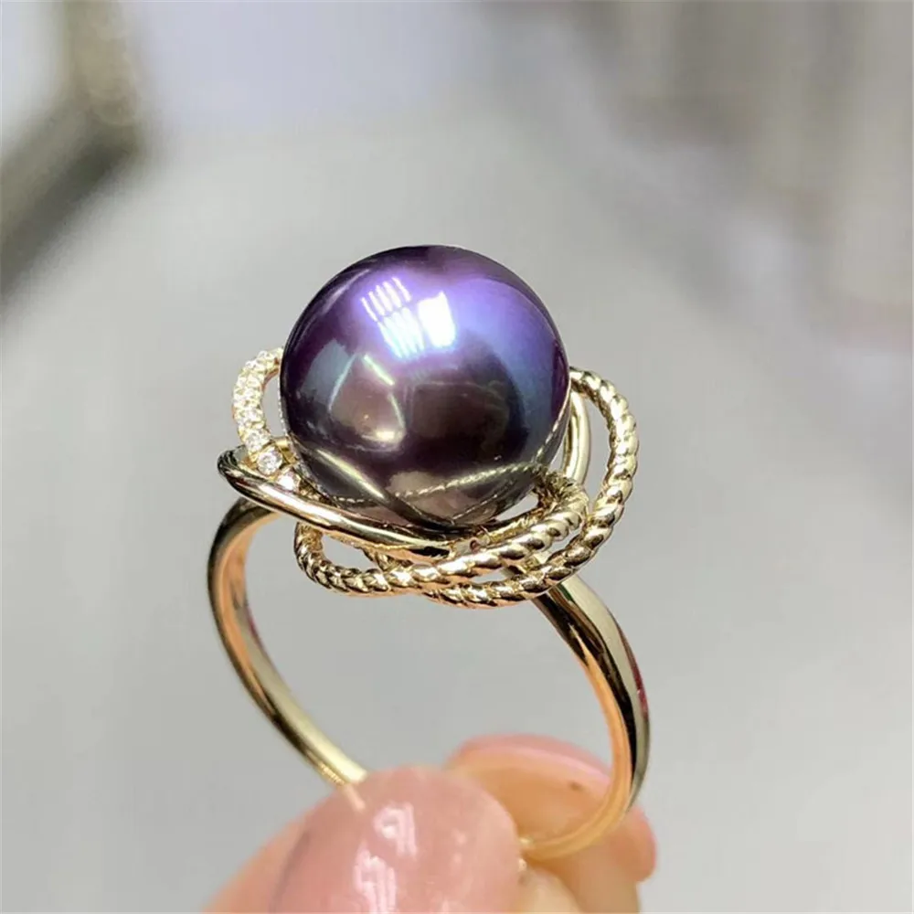 

Classic Rings Resizable Design Rings Base 925 Silver Pearl Rings Settings Women DIY Pearl Rings Accessory No Pearl