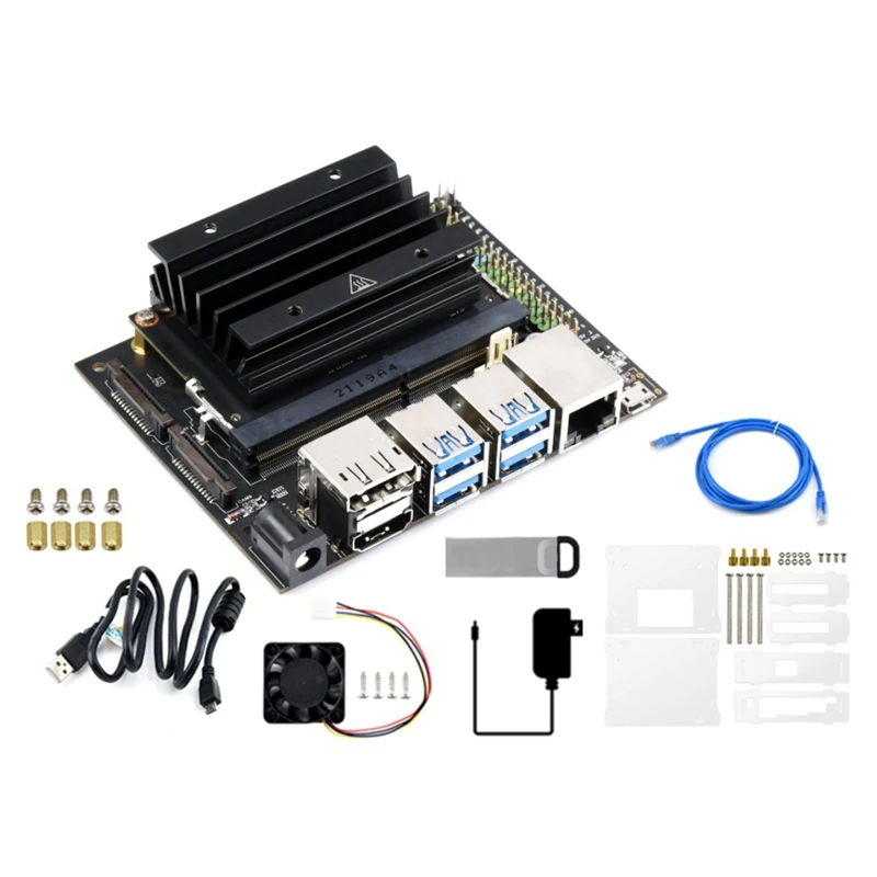

For Jetson Nano 4GB Developer Expansion Kit AI Artificial Intelligence Development Board+32GB U Disk+Acrylic Case