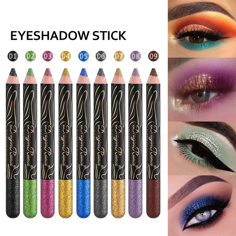 

1Pcs 12 Colors Highlighter Eyeshadow Eyeliner Pen Makeup Shiny Pearlescent Sequin Eye Shadow Stick Beauty Makeup Tools