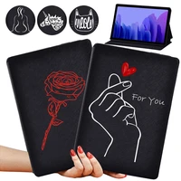protective case for samsung galaxy tab a7 litea6a 9 7 a 10 1a 10 5 a8a7 10 4 inch leather white picture series tablet case