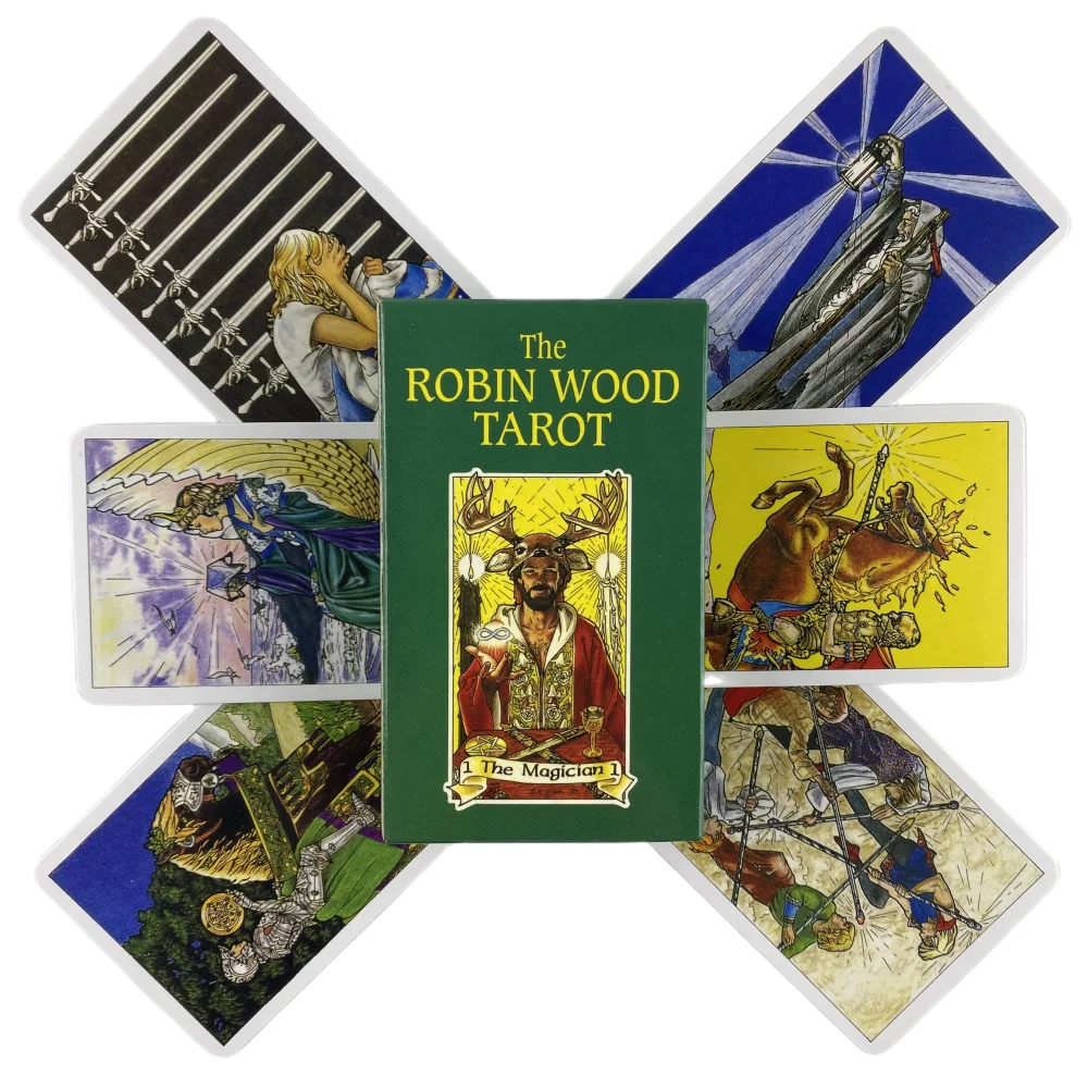 The Robin Wood Tarot Cards A 78 Deck версия Borad с изображением англоязычных гадания оркула играя