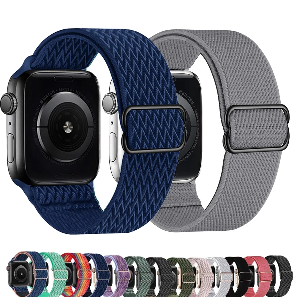 Scrunchie Strap for Apple Watch Band Ultra 49mm 40mm 44mm 41mm 45mm 38mm Elastic Nylon bracelet Correa iWatch series 8 se 7 6 5